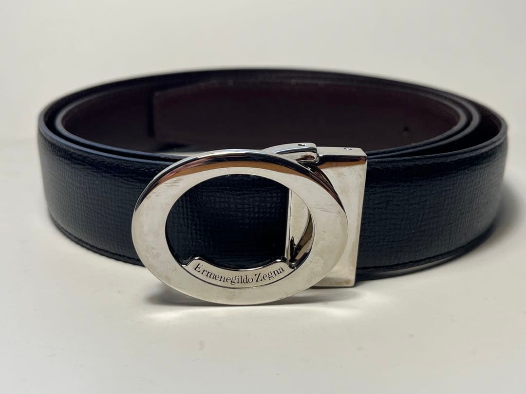 Ermenegildo Zegna リバーシブルレザーベルト