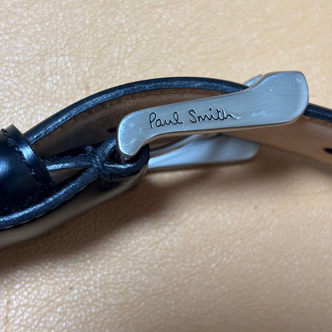 【美品】ポールスミス ベルト コードバン レザー ブラック Mサイズ ビジネス