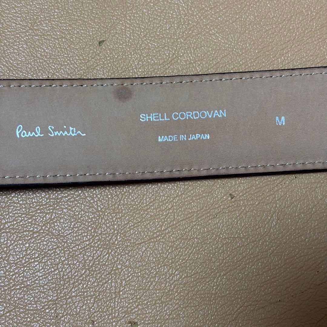 【美品】ポールスミス ベルト コードバン レザー ブラック Mサイズ ビジネス