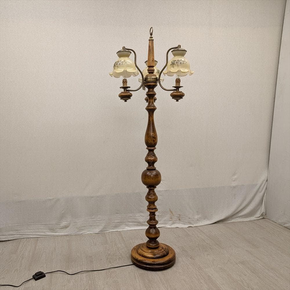 展示品　イタリア製　フロアスタンド　フロアライト　スタンド照明　ガラスシェード