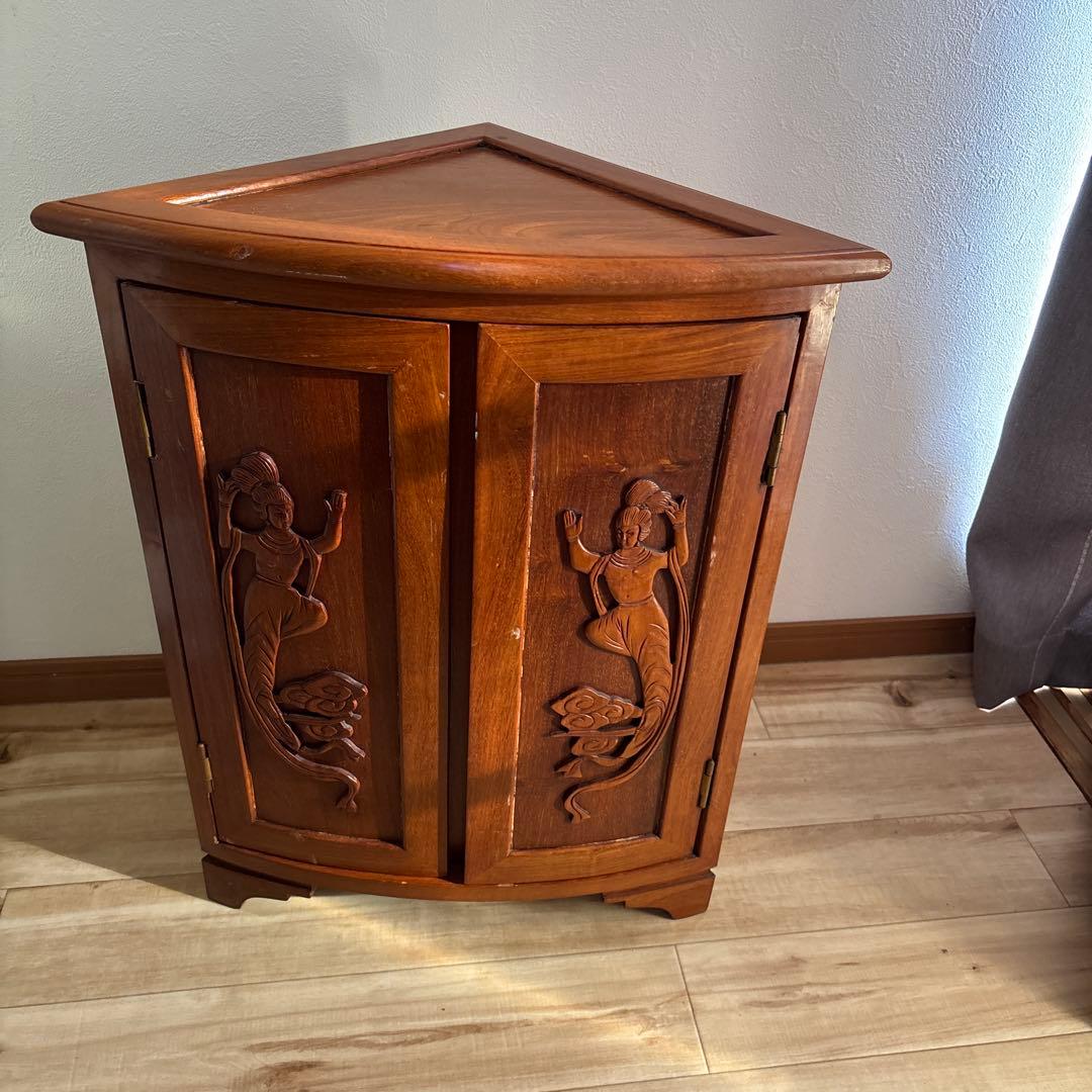 コーナー　ラック　収納　木製　美品寄り　最安値