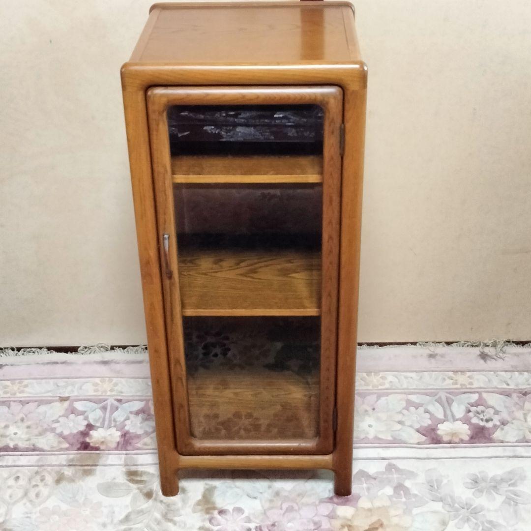 アケボノ工芸　キャビネット 飾り台 電話台 曙工芸製作所 ナラ？オーク？