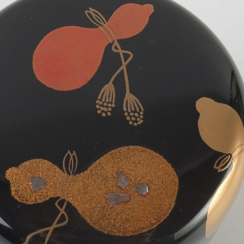 茶道具　加藤一衛造　瓢箪蒔絵　棗　共箱　V　9551