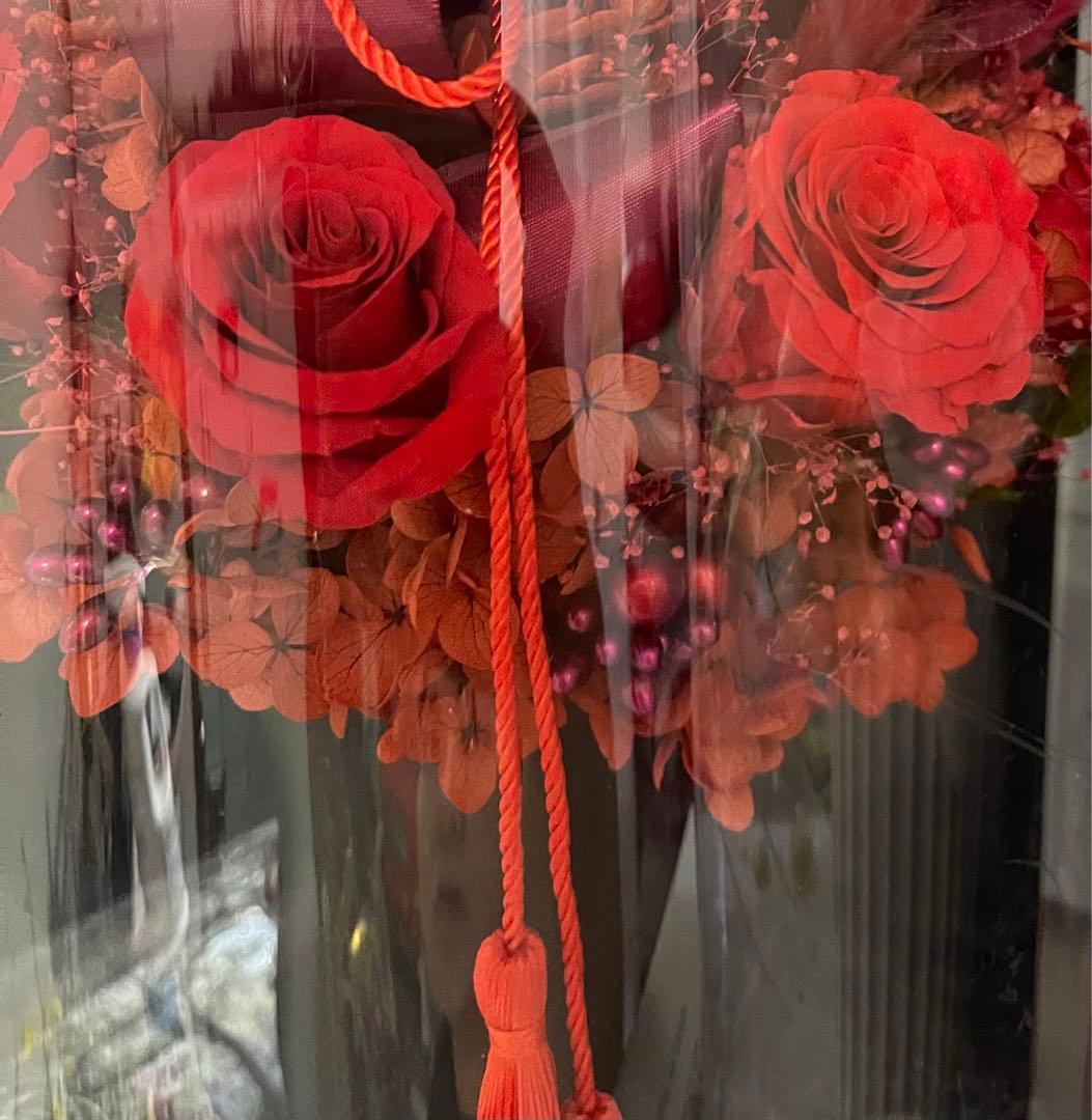 ケース入りブリザードフラワー 赤バラ薔薇⭐︎美品