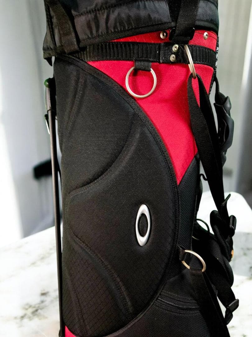 BOU送料無料/超美品　Oakley スタンドキャディバッグ 黒/赤