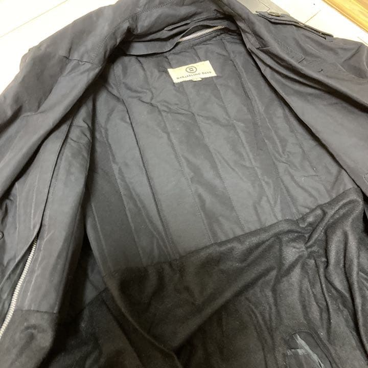 サメオ 新品ユナイテッドアローズ黒トレンチコートＬ