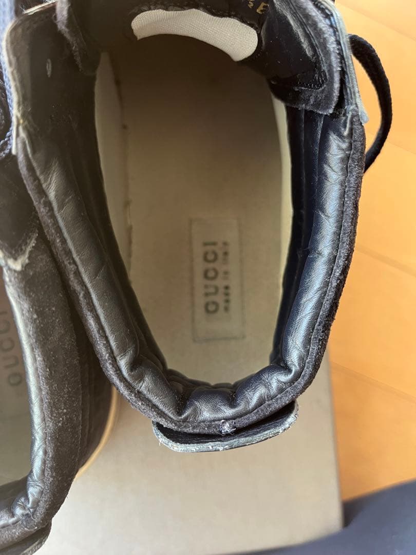 Gucci ネイビー レッド ハイカットスニーカー