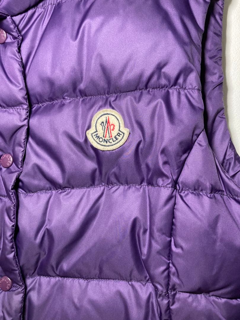 MONCLER ダウンベスト サイズ1 パープル 紫 ライトダウン GILET