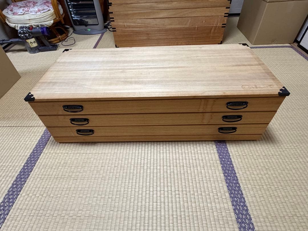 桐ダンス4段 引き出し付き