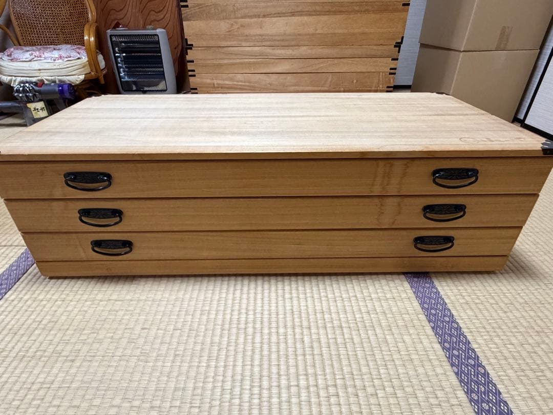 桐ダンス4段 引き出し付き