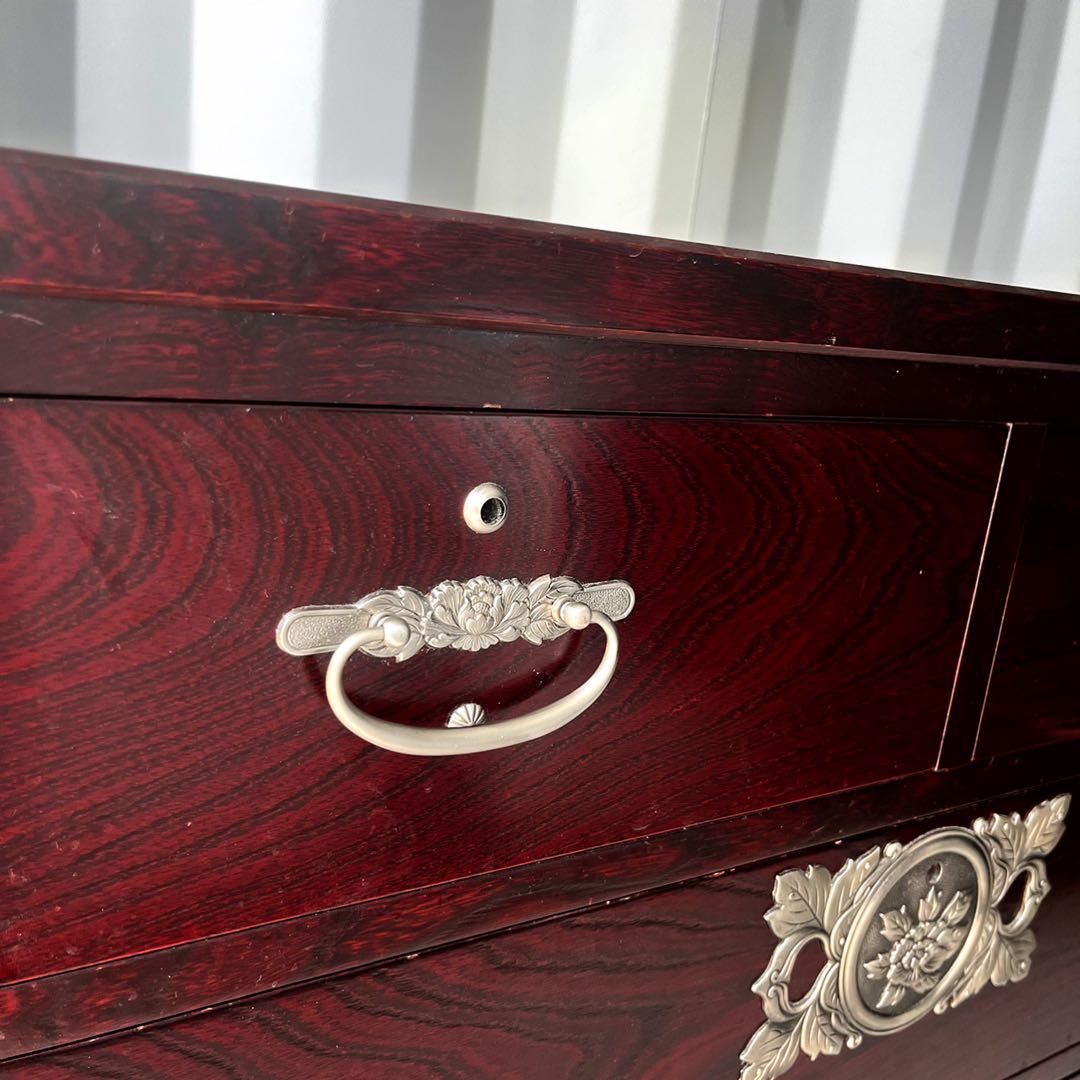 取付無料！二本松伝統家具 田中家具 ケヤキ アンティーク和ダンス モダンチェスト