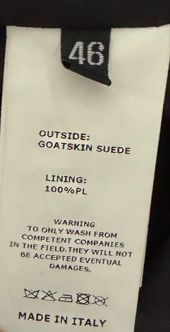 EMMETTI ブラック スエード シングルライダース