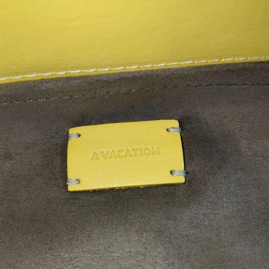 美品 A VACATION トート ハンドバッグ FAN ペイズリー イエロー