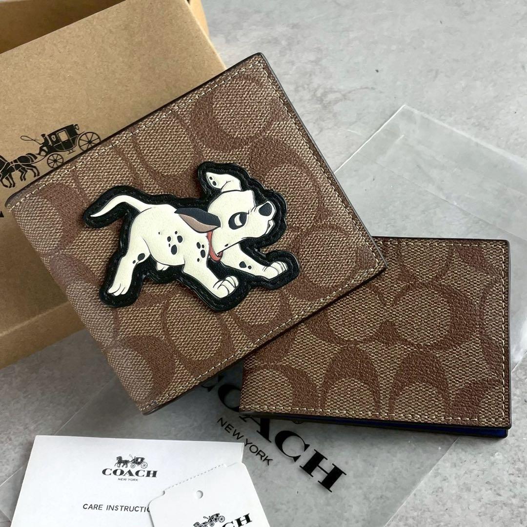 希少✨コーチ 二つ折り財布 PVC ディズニーコラボ パスケース/箱付き