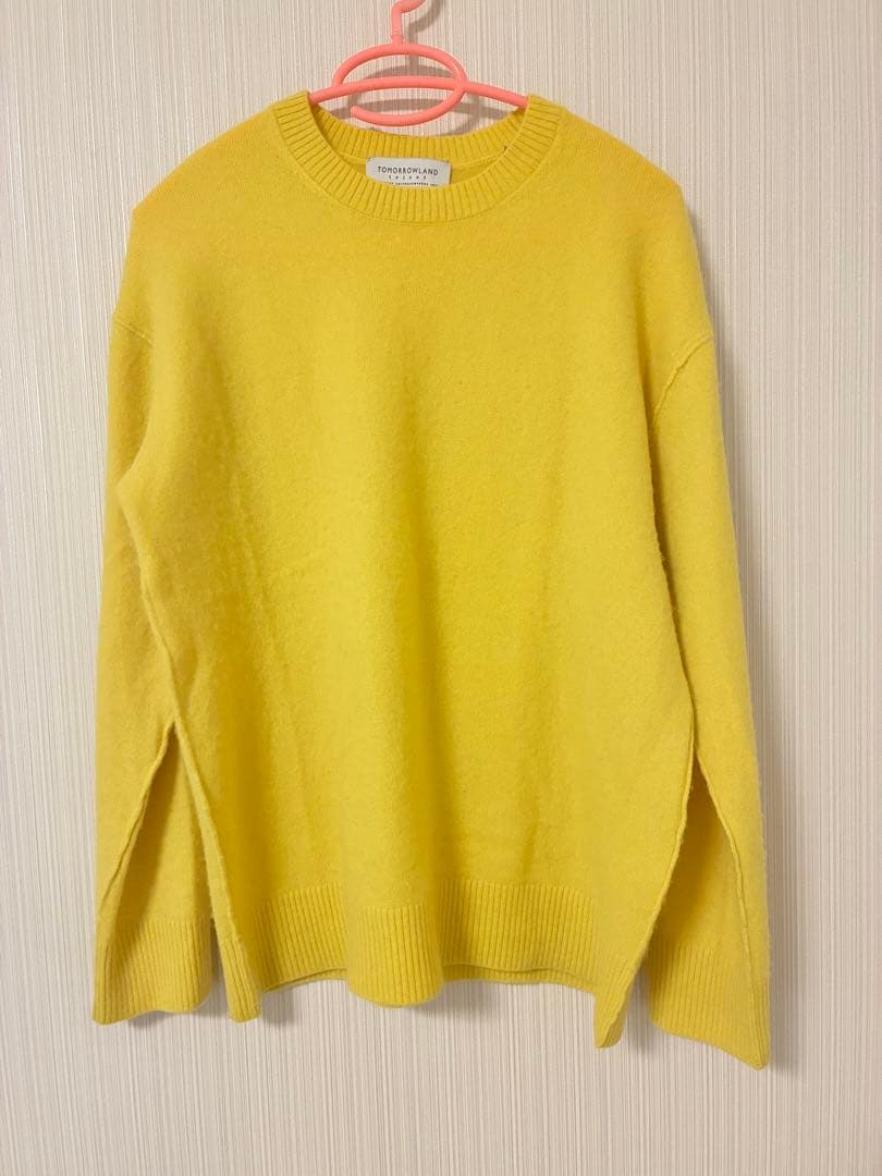 TOMORROWLAND イエロー クルーネックセーター M カシミア 100%