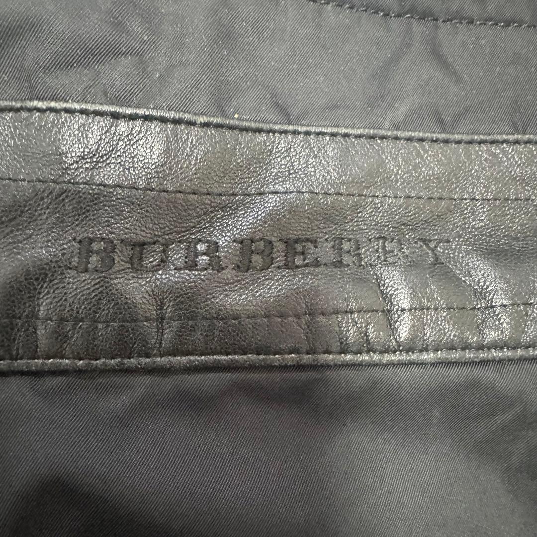 バーバリーロンドン　トレンチコート　首羊革　ブラック