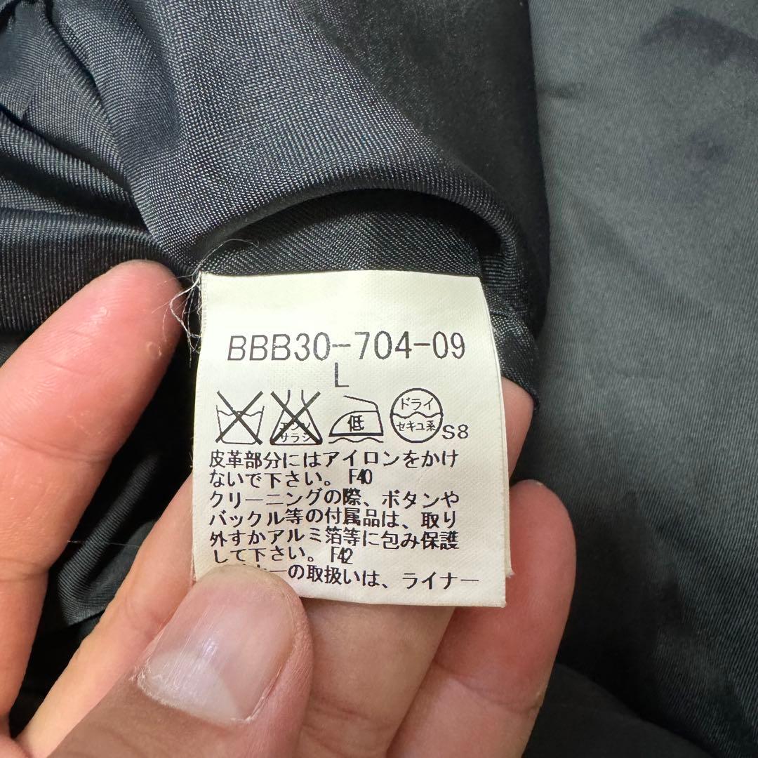 バーバリーロンドン　トレンチコート　首羊革　ブラック