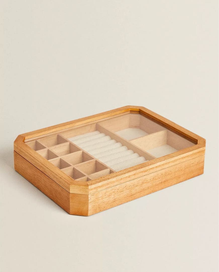 新品✏︎ ZARA  ウッドジュエリーボックス アクセサリーケース