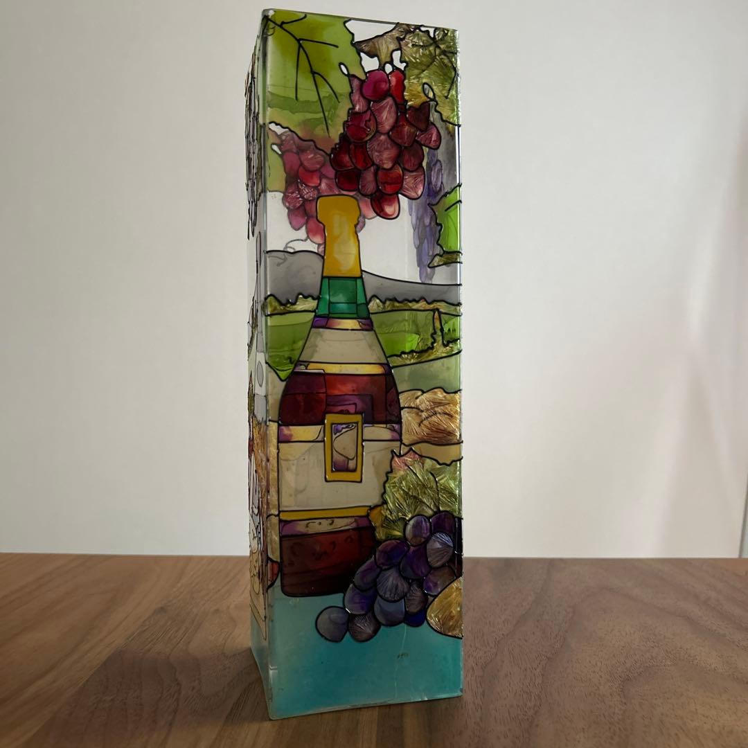 Napa Valley サンフランシスコワイナリー　ステンドガラス　置物　花瓶