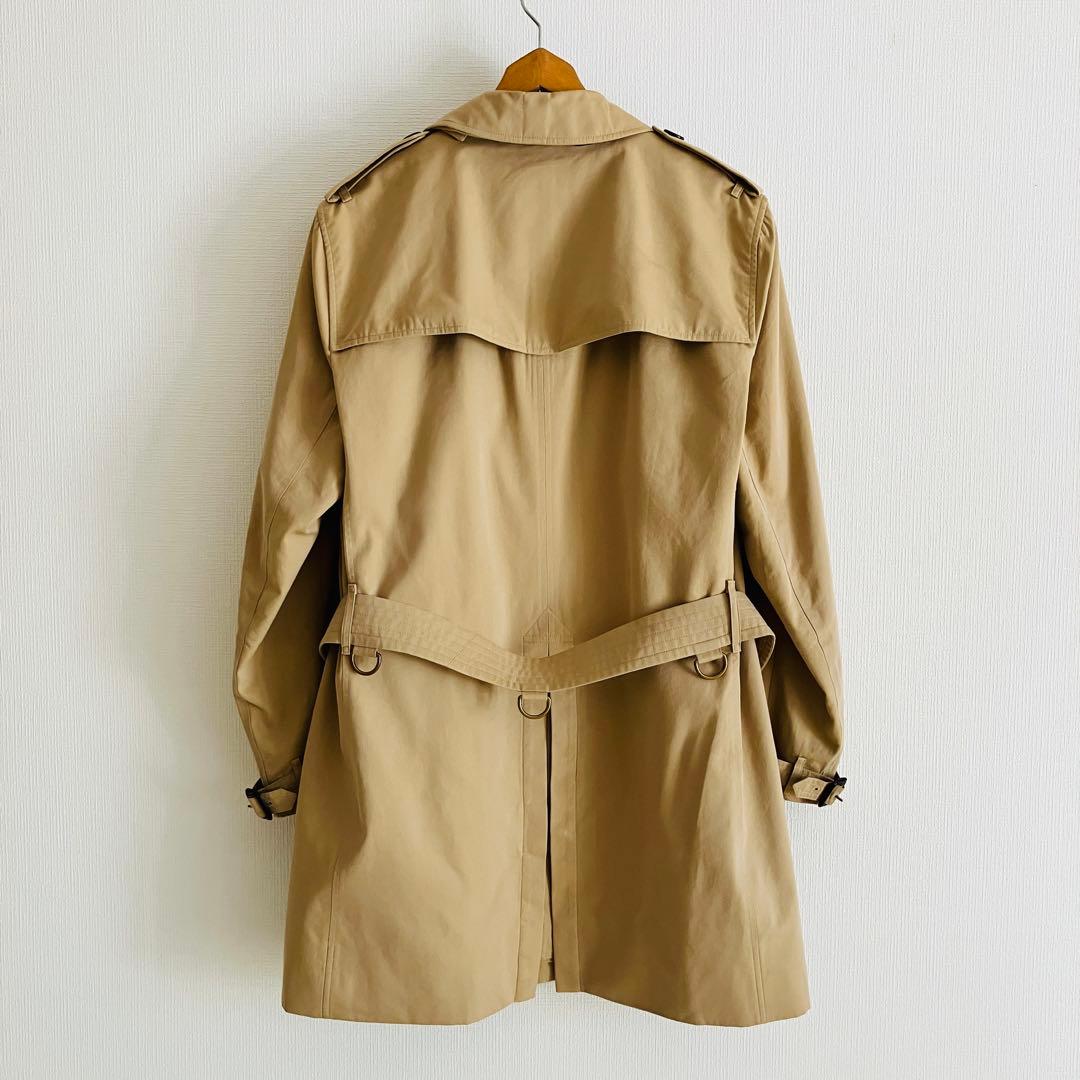 バーバリー ケンジントン トレンチコート メンズ ハニーベージュ コットン 美品