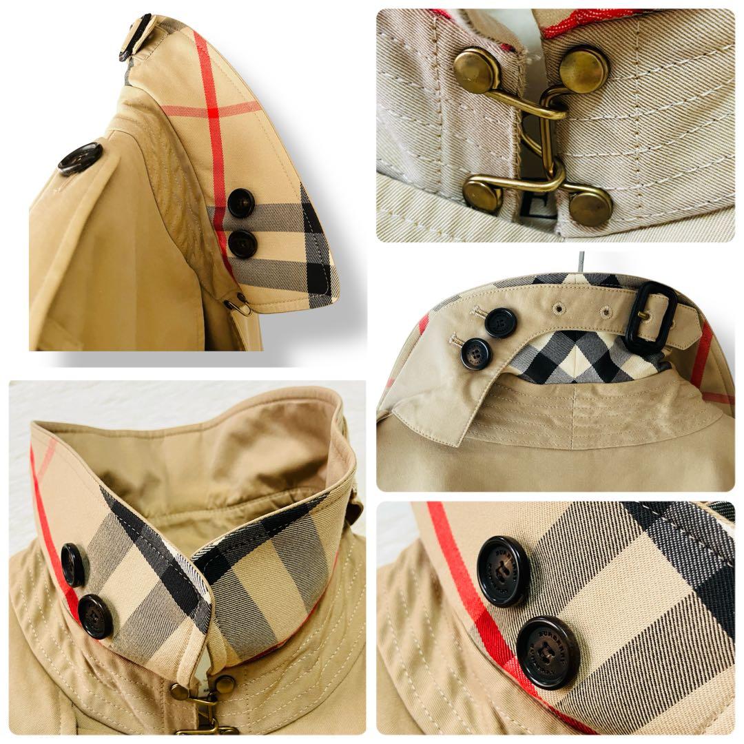 バーバリー ケンジントン トレンチコート メンズ ハニーベージュ コットン 美品
