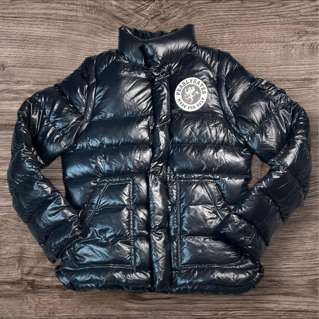 【美品】パーリーゲイツ 2WAY ダウンジャケット ベスト 黒 サイズ4 軽量