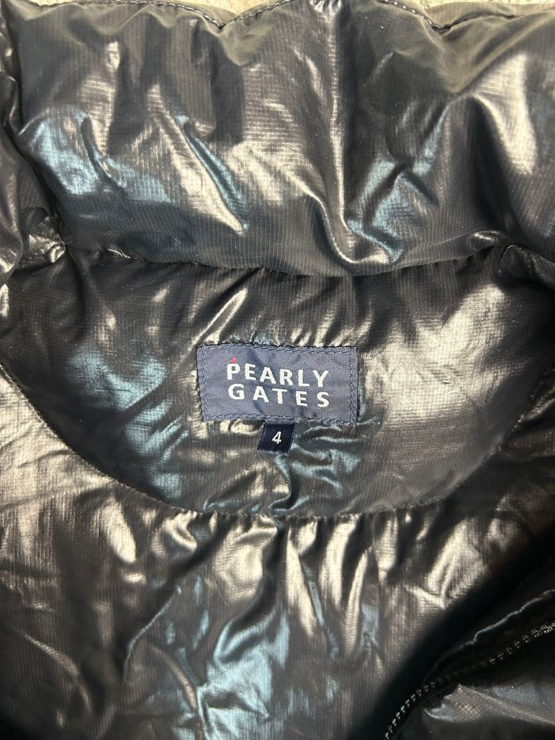 【美品】パーリーゲイツ 2WAY ダウンジャケット ベスト 黒 サイズ4 軽量