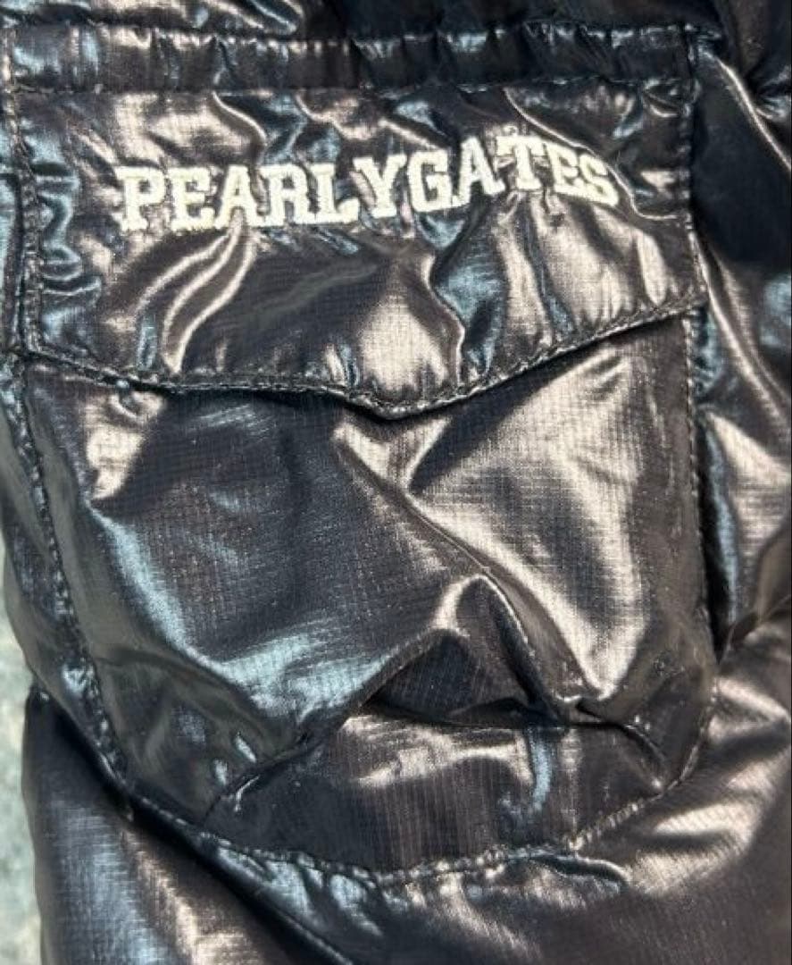 【美品】パーリーゲイツ 2WAY ダウンジャケット ベスト 黒 サイズ4 軽量