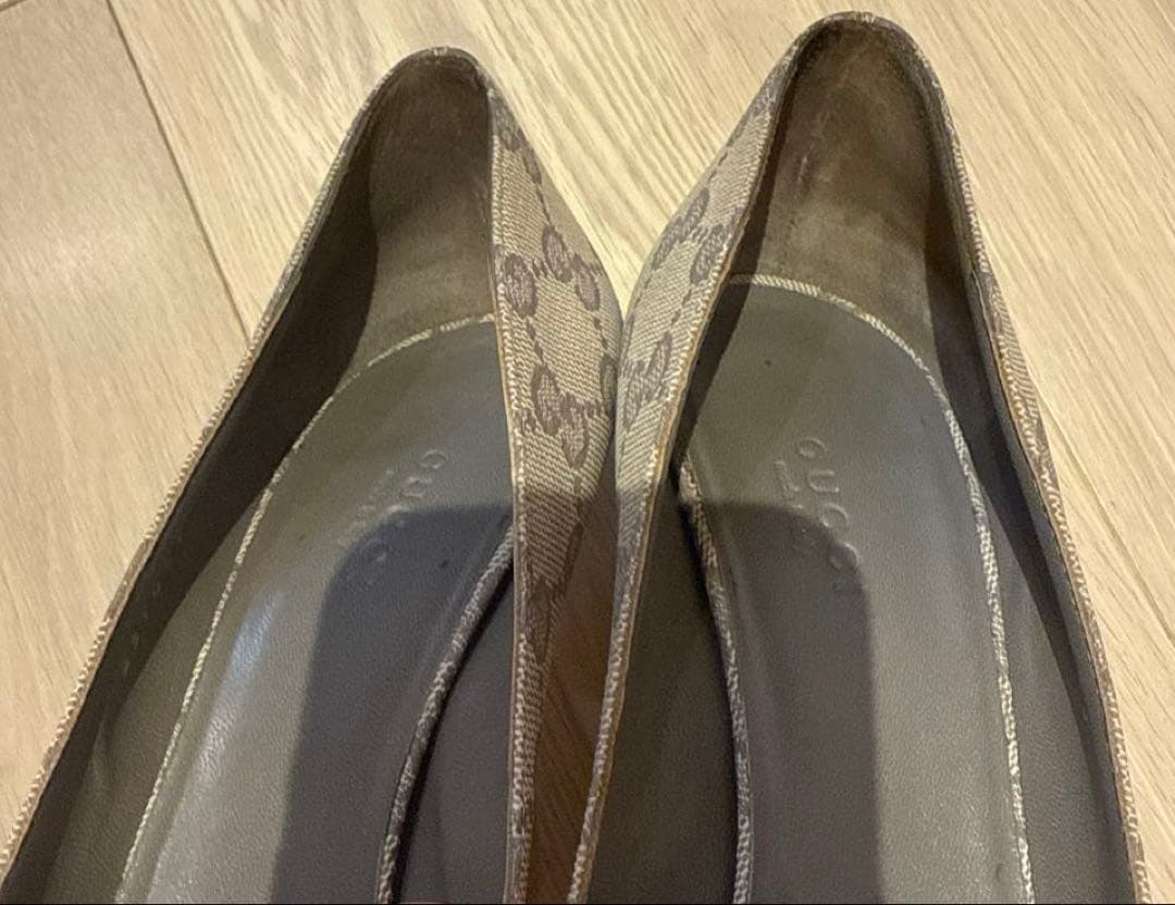 GUCCI レディース　オープントゥ　パンプス　ホースビット　37