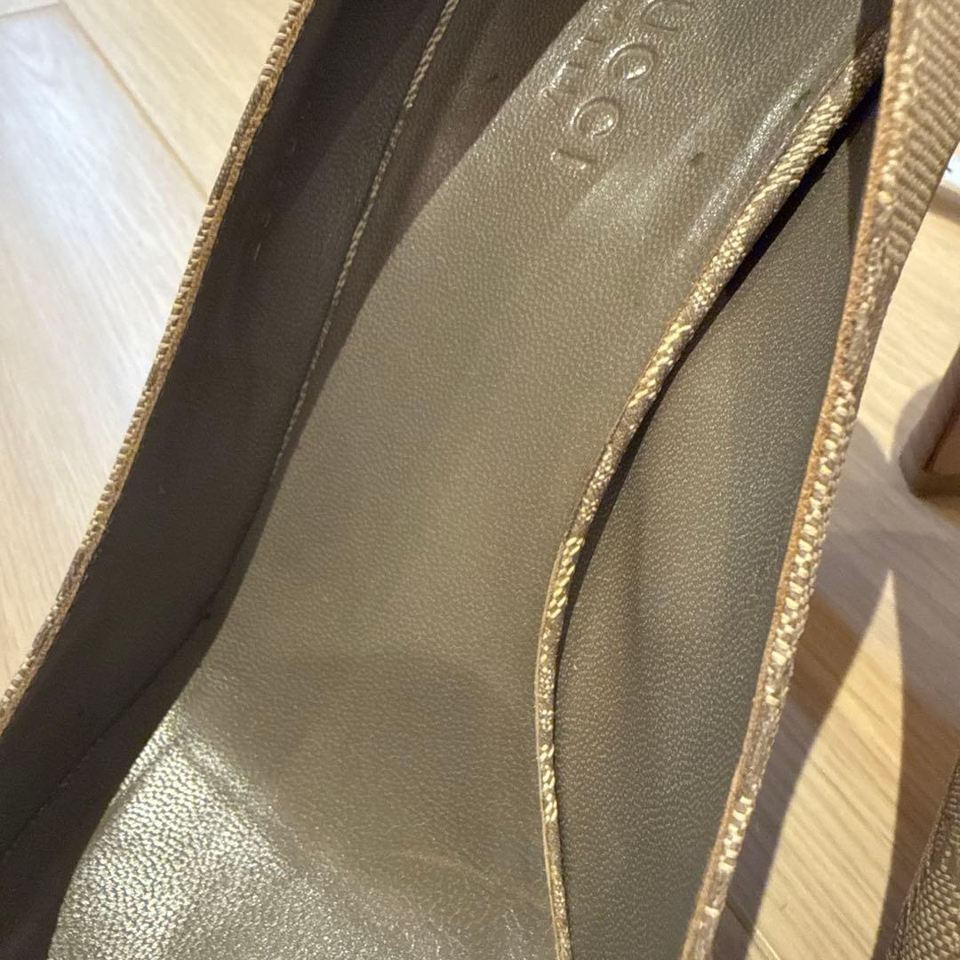 GUCCI レディース　オープントゥ　パンプス　ホースビット　37