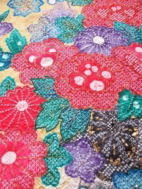 美品！絞り＊花車＊金彩＊ラグジュアリー＊振袖＊トールサイズ＊１６８ｃｍ＊裄６８