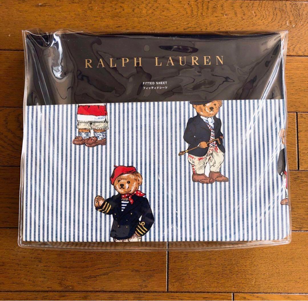 ラルフローレン フィッティドシーツ シングル ポロベア 廃盤デザイン