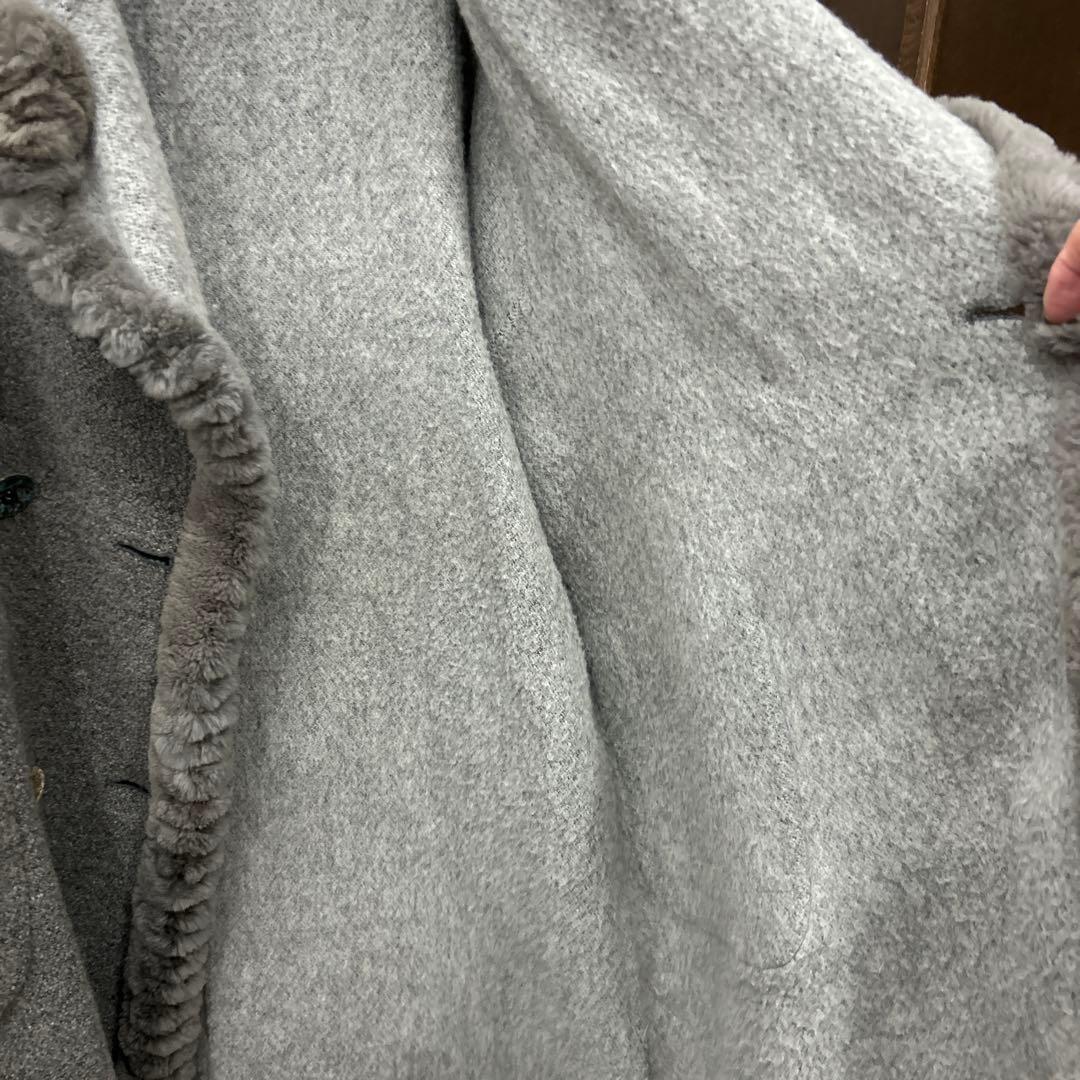 d*3様 フェンディーロングコート　ファー付きグレー　イタリア製