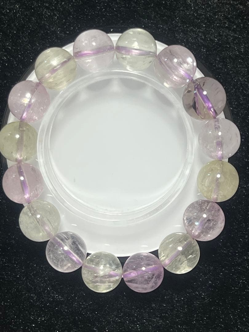 イ*タ様 3088 希少 大玉 超高品質 クンツァイト ブレスレット オールドス