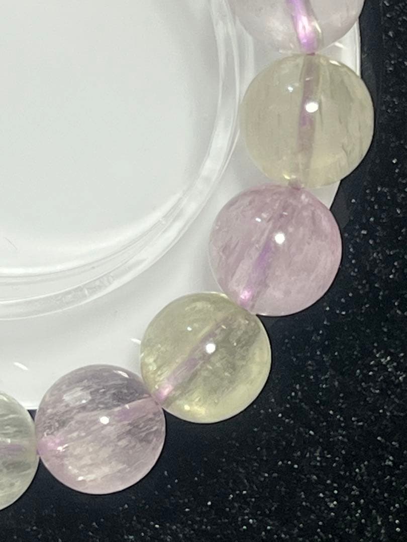 イ*タ様 3088 希少 大玉 超高品質 クンツァイト ブレスレット オールドス