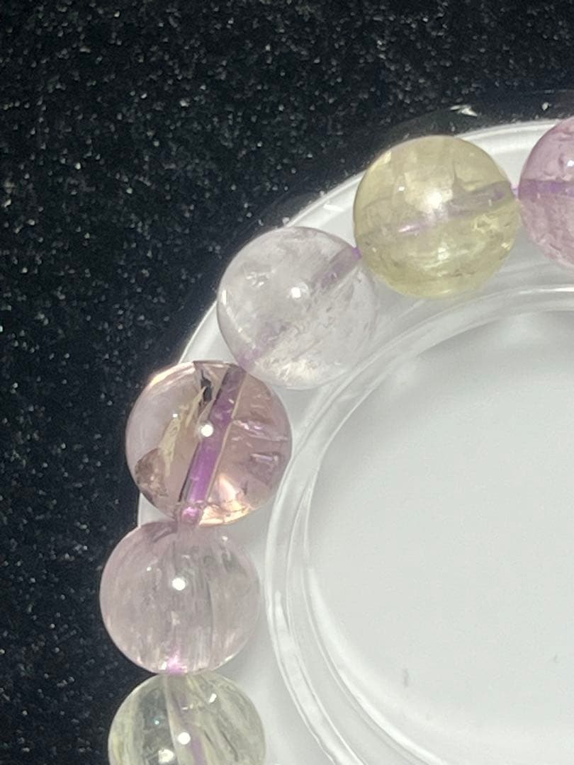 イ*タ様 3088 希少 大玉 超高品質 クンツァイト ブレスレット オールドス