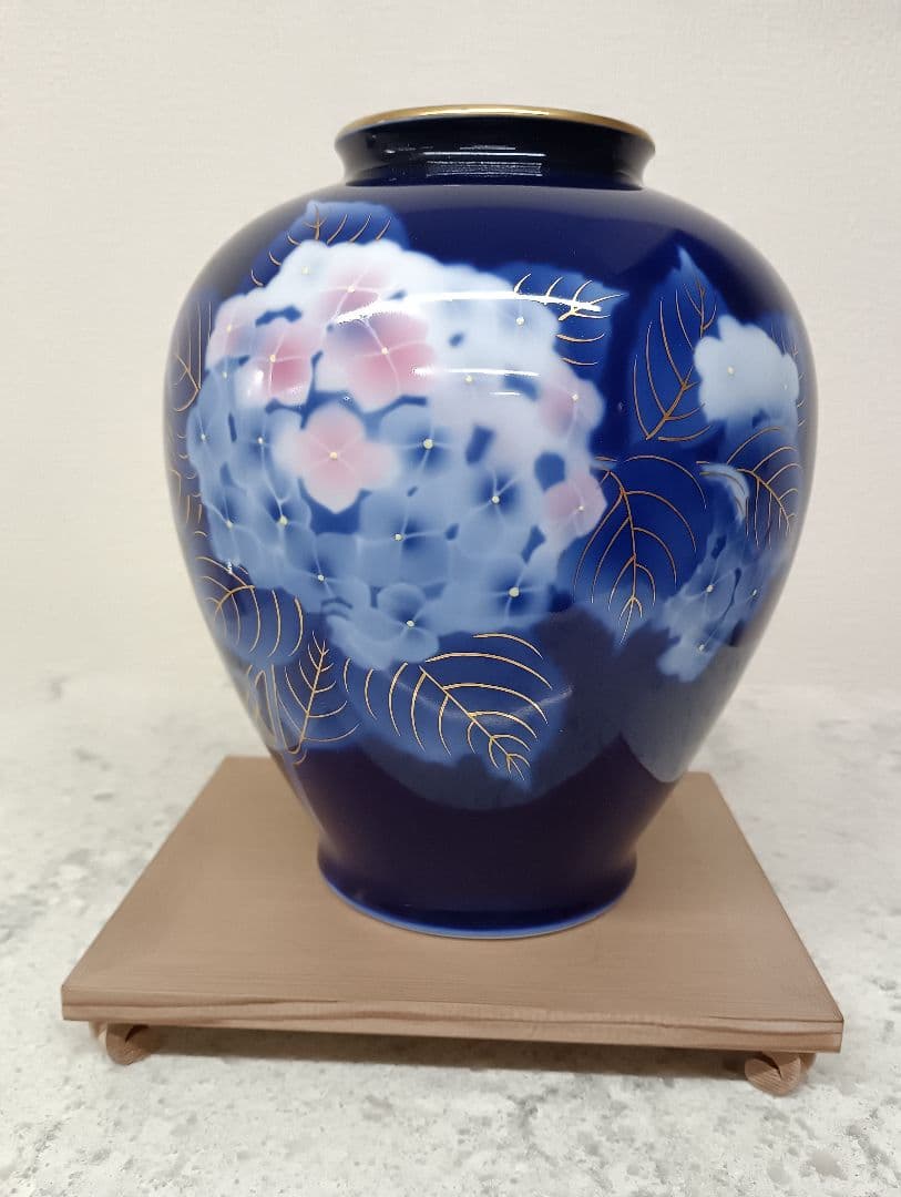 深川製磁　紫陽花　花瓶