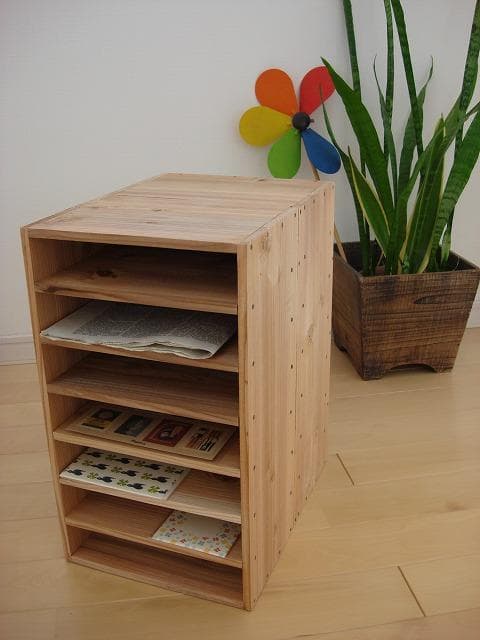 ★送料無料★サイズ変更可能★A4木製7段書類棚②無垢材収納オーダー可能ナチュラル