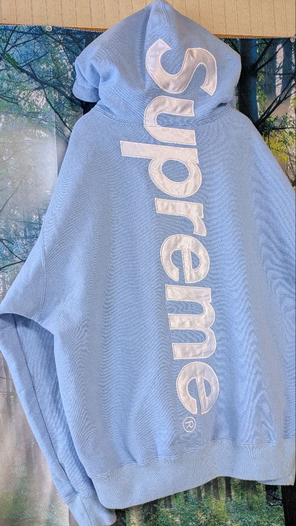 Supreme Satin Appliqué Hooded Sweatshirt