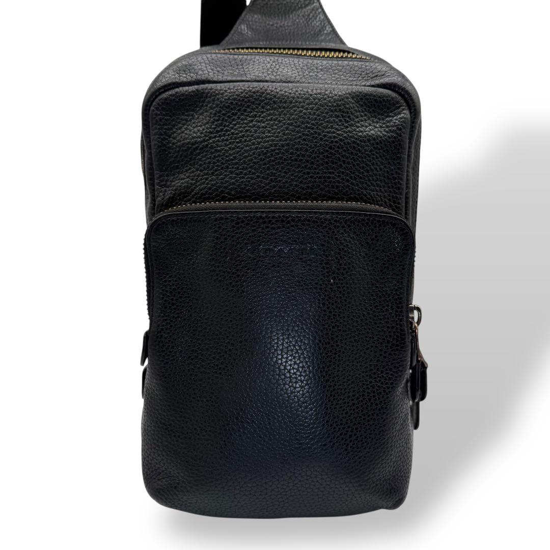 COACH コーチ ボディバッグ ゴッサムパック レザー クロスボディ ブラック