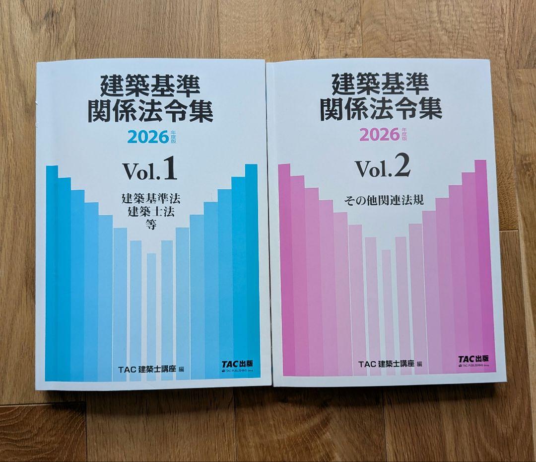 【限定セール】2026年度版 建築基準関係法令集　一級建築士　TAC線引き済