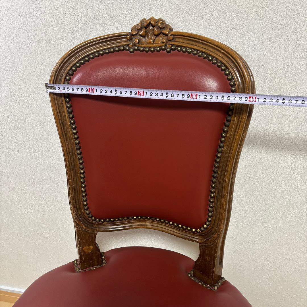 イスヤ商会　ダイニングチェア　イス　ロココ調　猫脚　レザー　レトロ　洋風　アダル