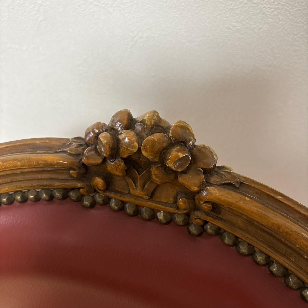 イスヤ商会　ダイニングチェア　イス　ロココ調　猫脚　レザー　レトロ　洋風　アダル