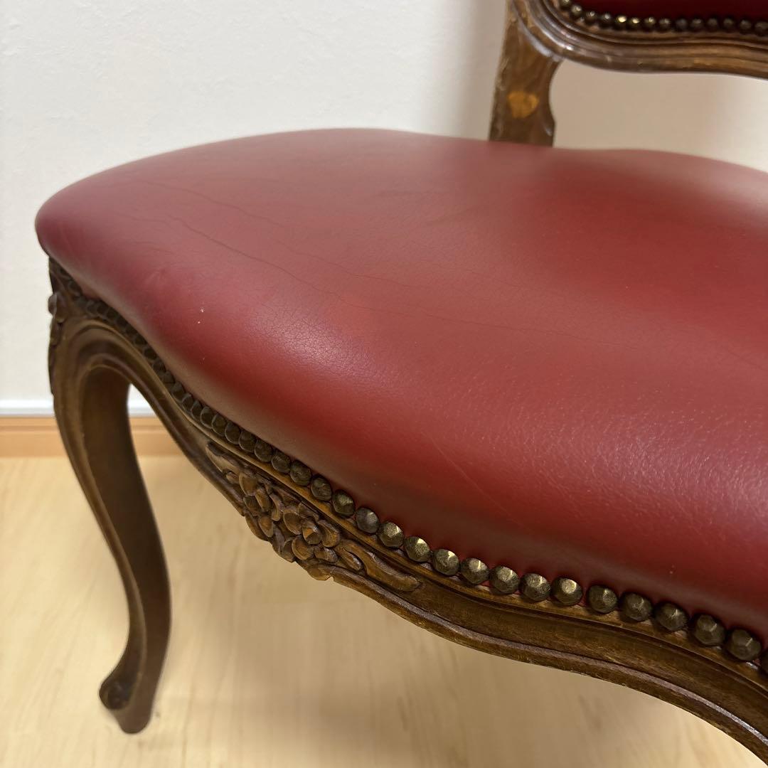 イスヤ商会　ダイニングチェア　イス　ロココ調　猫脚　レザー　レトロ　洋風　アダル