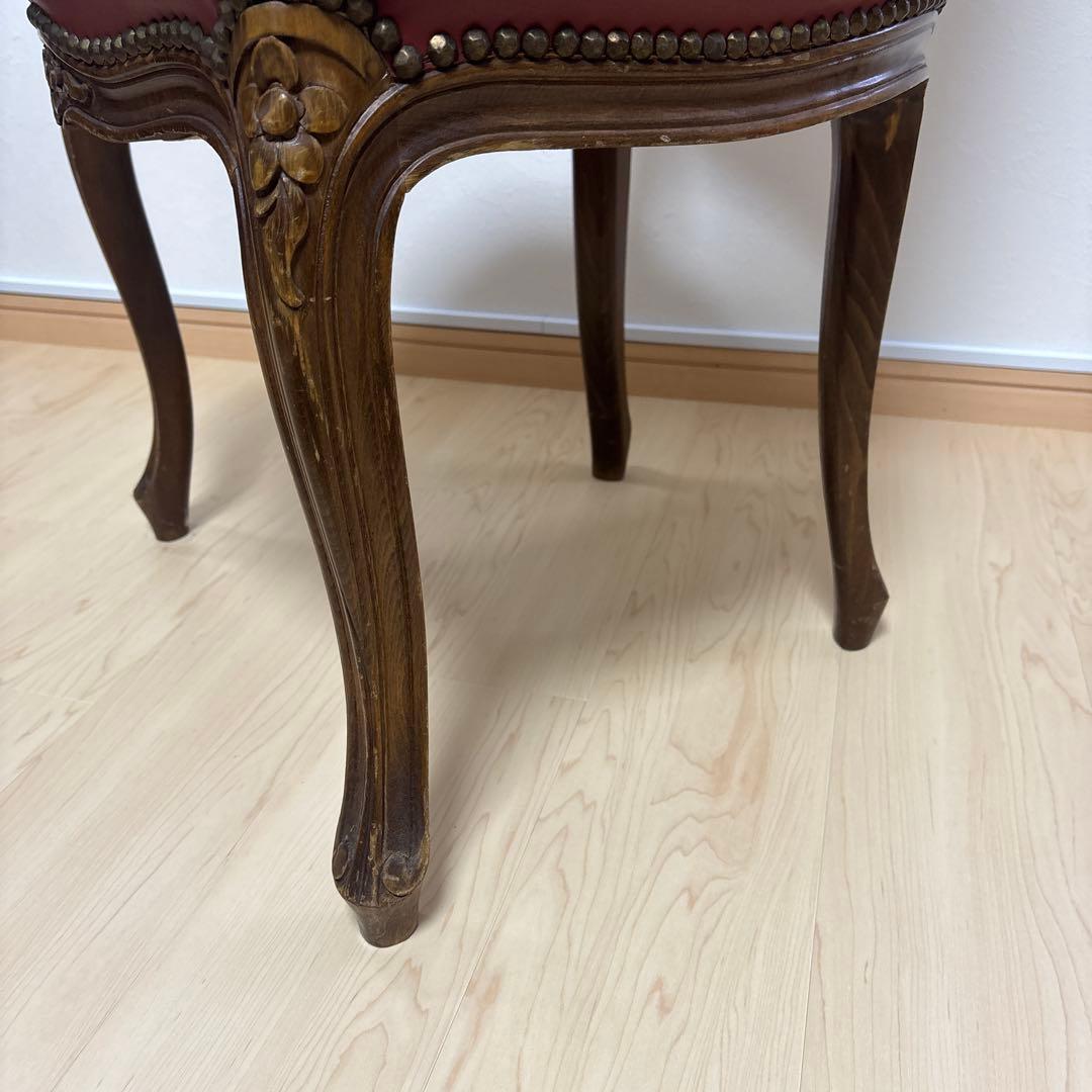 イスヤ商会　ダイニングチェア　イス　ロココ調　猫脚　レザー　レトロ　洋風　アダル