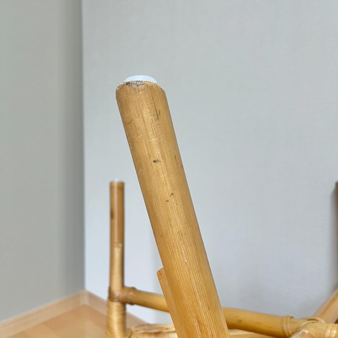 NITORI（ニトリ）ラタンチェア／ナチュラル 北欧風 アームチェア 籐家具