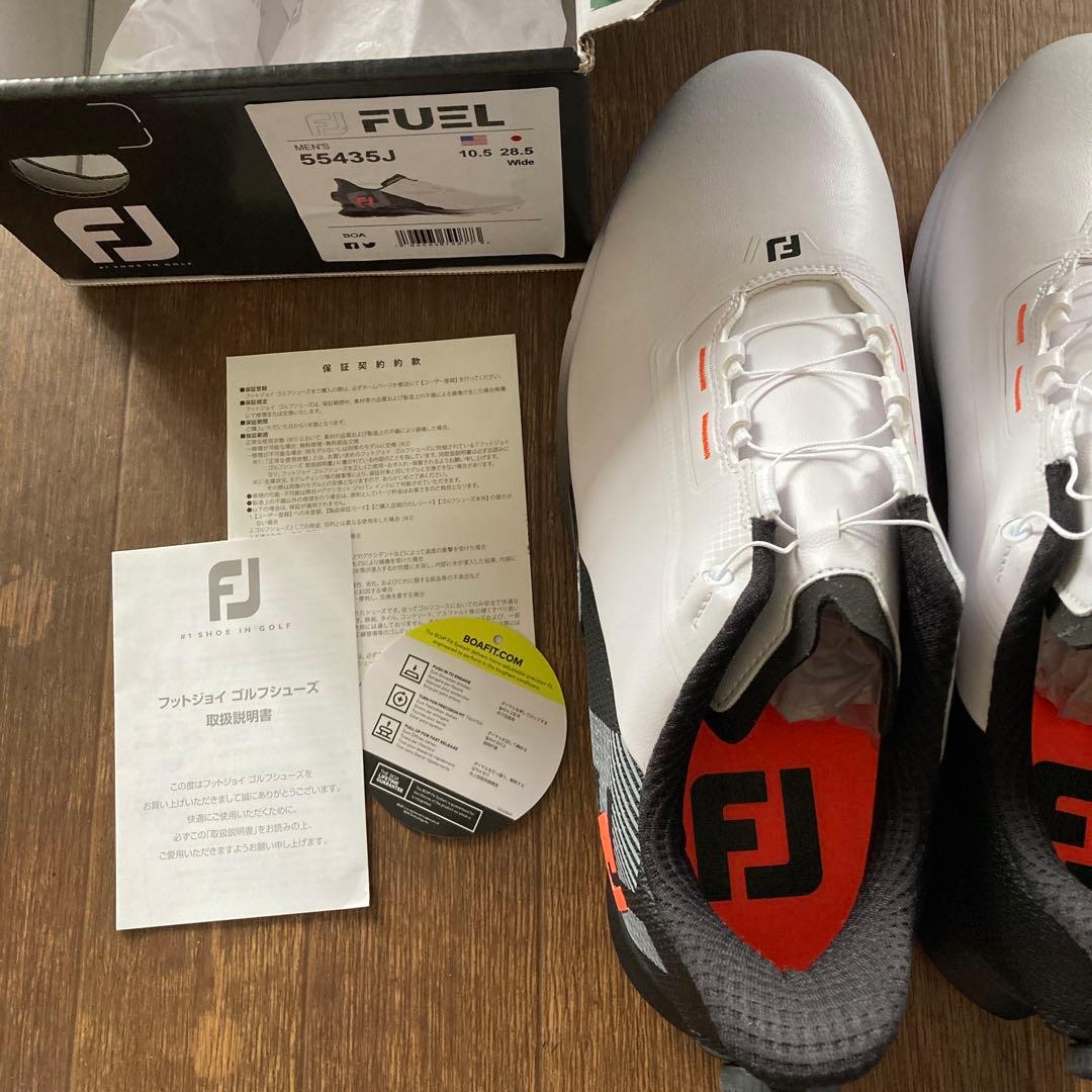 フットジョイ　ゴルフシューズ フューエル　BOA ホワイト　28.５cm