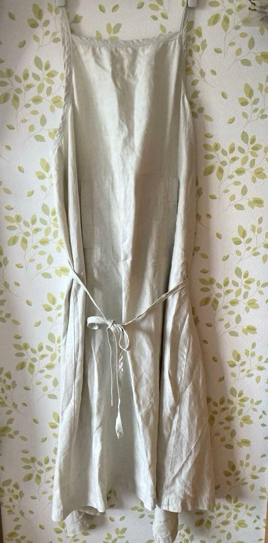 [新品]  Eddie Bauer エプロン　リネン100%　生成