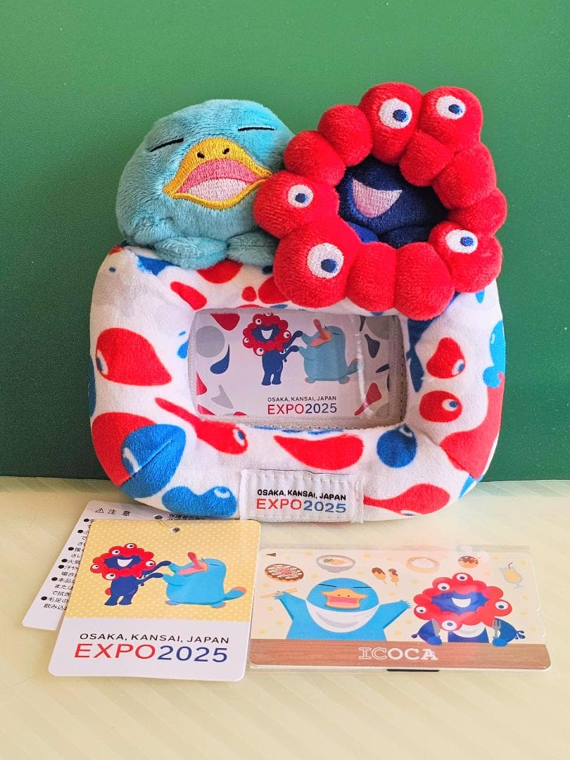 万博会場限定 ミャクミャク×イコちゃん　ICOCA　カードスタンドセット