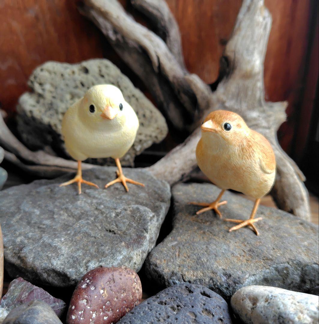 バードカービング ヒヨコ 木彫り